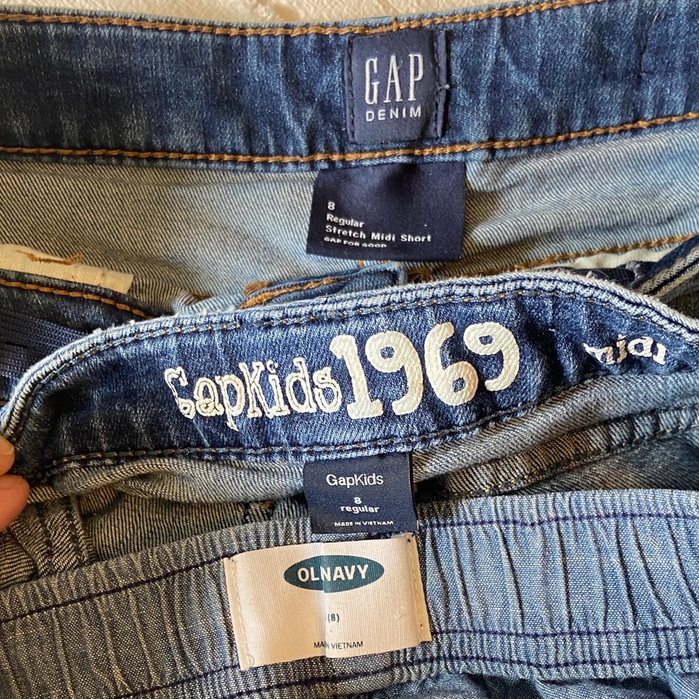 Bundle of GAP and Old Navy Girls Jean Denim & Chambray Shorts Size 8 - Picture 3 of 10